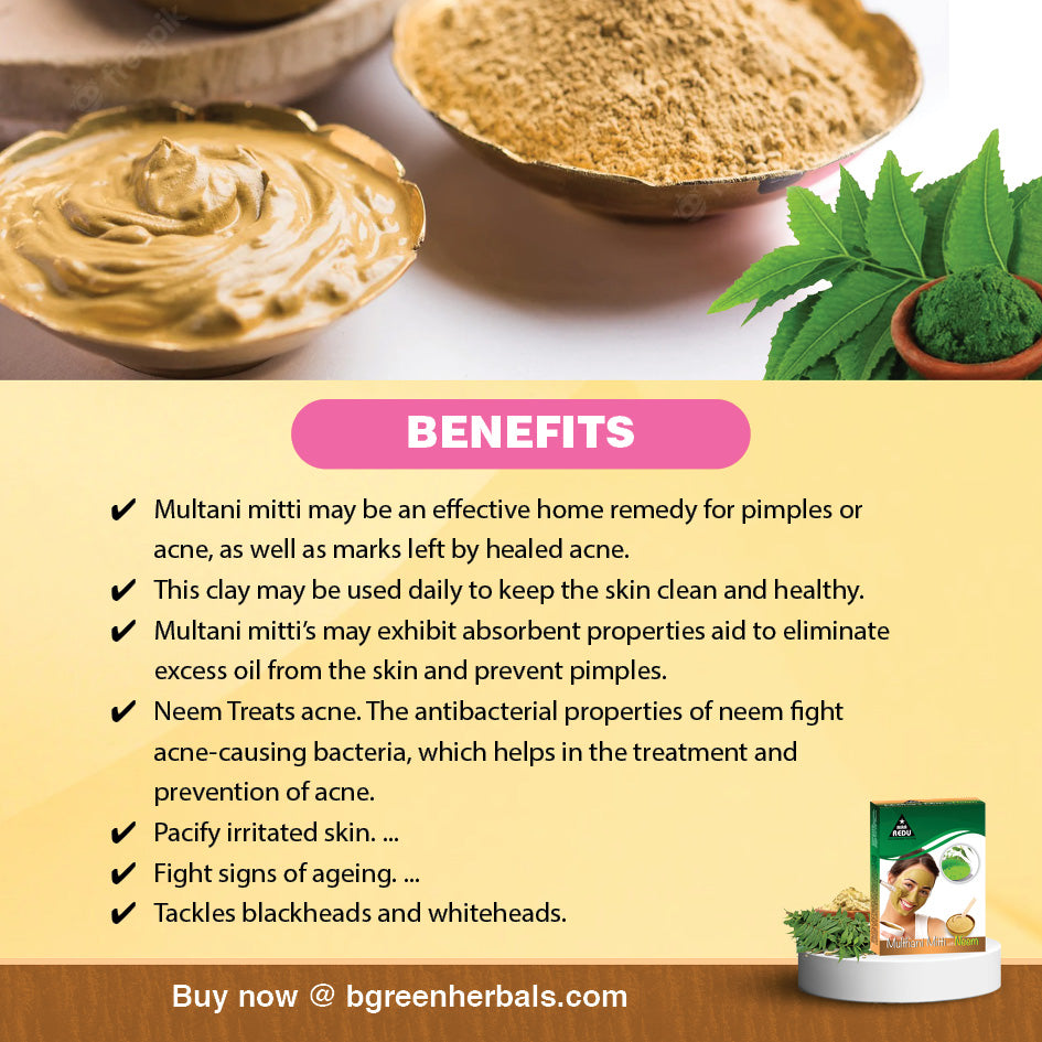 MaaRedu Multhani Mitti and Neem Face Pack Powder