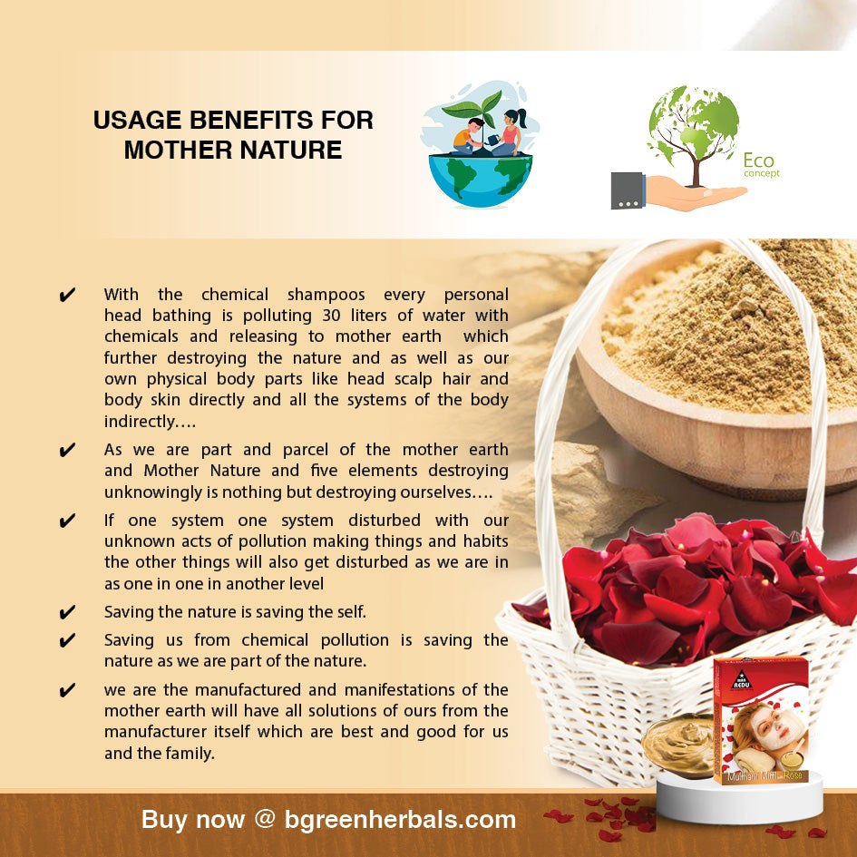 MaaRedu Multhani Mitti and Rose Petal Face Pack Powder