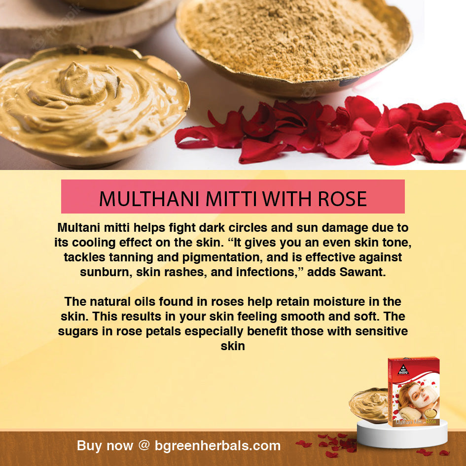 MaaRedu Multhani Mitti and Rose Petal Face Pack Powder