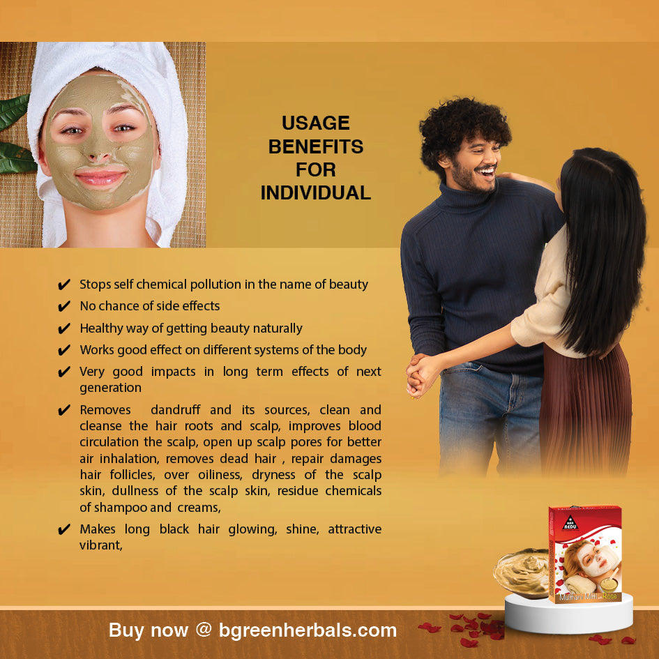 MaaRedu Multhani Mitti and Rose Petal Face Pack Powder