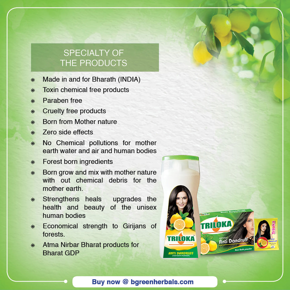 Triloka Anti Dandruff Head Bathing Powder