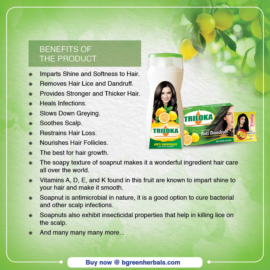 Triloka Anti Dandruff Head Bathing Powder
