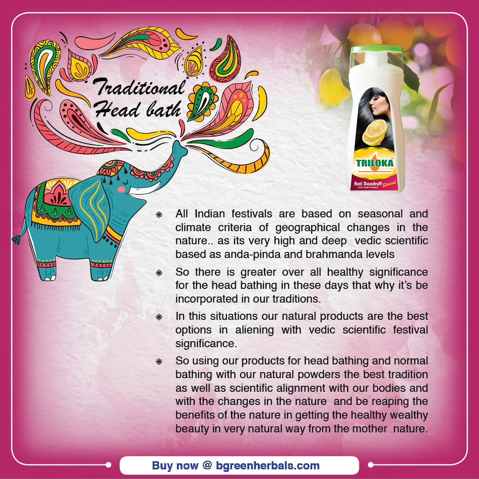 Triloka Anti Dandruff Special Head bathing powder