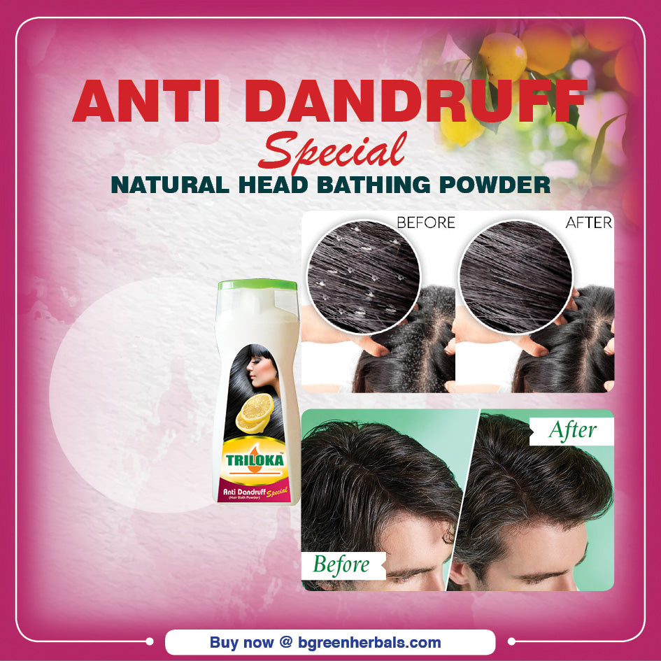 Triloka Anti Dandruff Special Head bathing powder