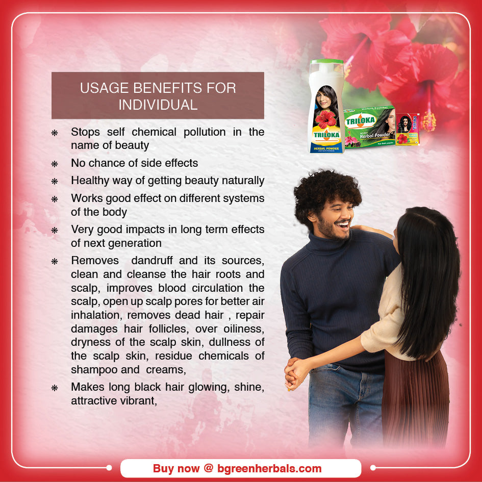 Triloka Hibiscus Head Bathing Powder