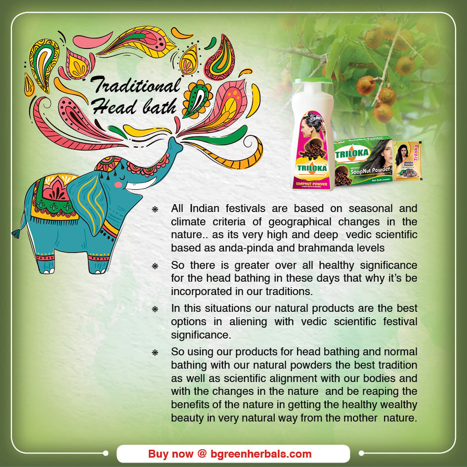 Triloka Reetha(Soapnut) Head Bathing Powder