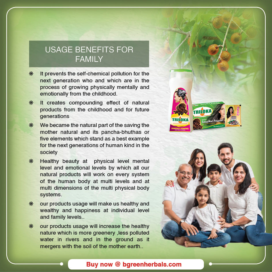 Triloka Reetha(Soapnut) Head Bathing Powder