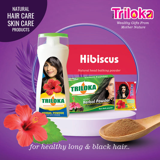 Triloka Hibiscus Head Bathing Powder