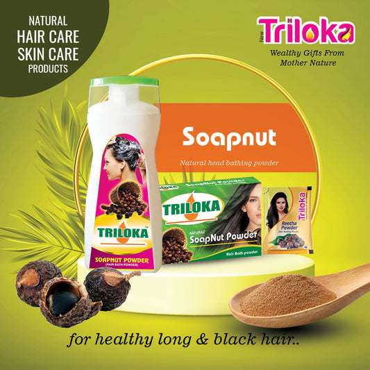 Triloka Reetha(Soapnut) Head Bathing Powder